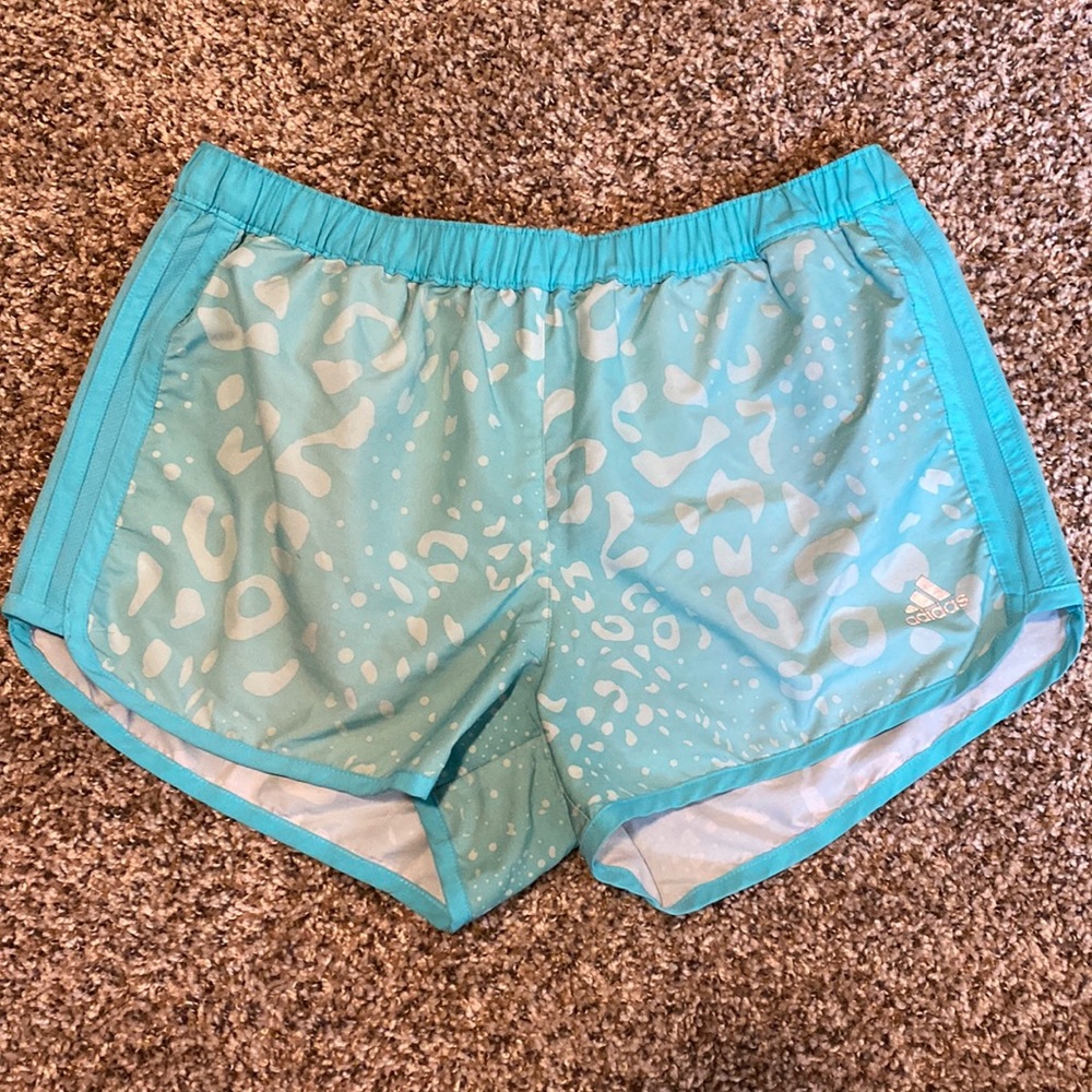 Adidas Turquoise Running Shorts Small